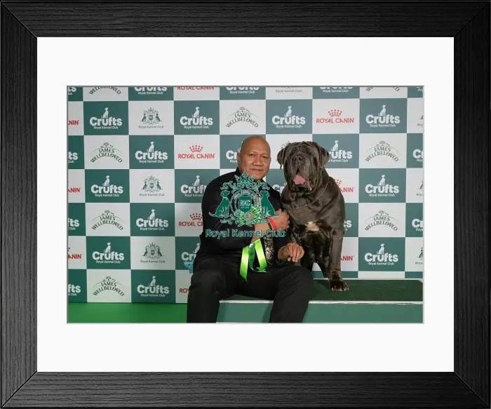 Framed Print : Mati Mafi, from Bridgend, with Kumala