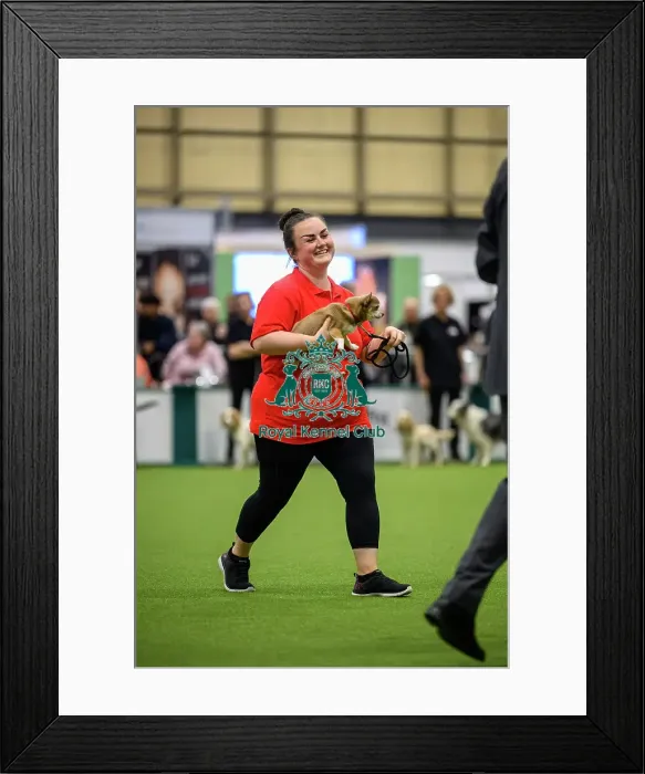 Framed Print : Lisa with Murphy, Winner of the Level 2 Inter-Regional Rally Competition today (05) Framed Print : Lisa with Murphy, Winner of the Level 2 Inter-Regional Rally Competition today (05)