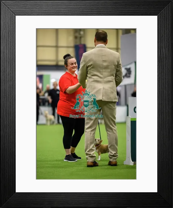 Framed Print : Lisa with Murphy, Winner of the Level 2 Inter-Regional Rally Competition today (05) Framed Print : Lisa with Murphy, Winner of the Level 2 Inter-Regional Rally Competition today (05)