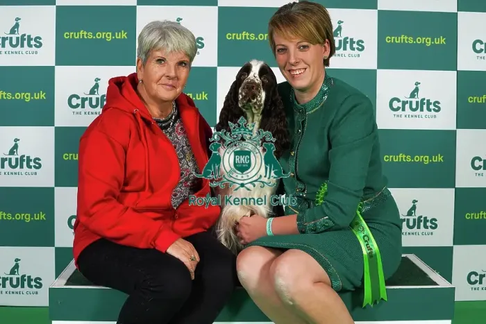 Framed Print : Ann and Sarah Corbett from with Luna, an English Springer Spaniel, which was the Best of Breed winner today (Thursday 09. 03. 23), the first day of Crufts 2023, at the NEC Birmingham Framed Print : Ann and Sarah Corbett from with Luna, an English Springer Spaniel, which was the Best of Breed winner today (Thursday 09. 03. 23), the first day of Crufts 2023, at the NEC Birmingham