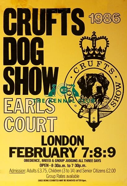 Crufts Dog Show poster 1986