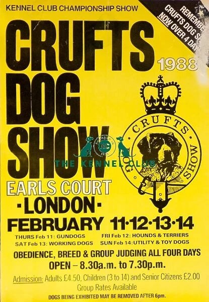 Crufts Dog Show poster 1988