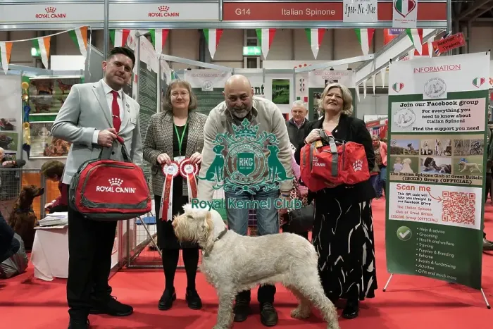 Framed Print : The Italian Spinone Club being awarded the Best Discover Dogs Stand for the Gundog Group and the Overall Runner Up at Crufts on Sunday 10th March 2024 by Alison Scutcher Framed Print : The Italian Spinone Club being awarded the Best Discover Dogs Stand for the Gundog Group and the Overall Runner Up at Crufts on Sunday 10th March 2024 by Alison Scutcher