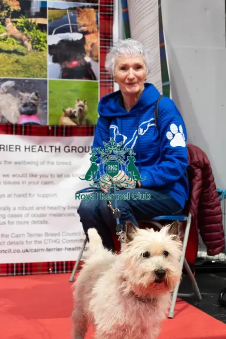 Framed Print : Owner With Her Cairn Terrier Discover Dogs