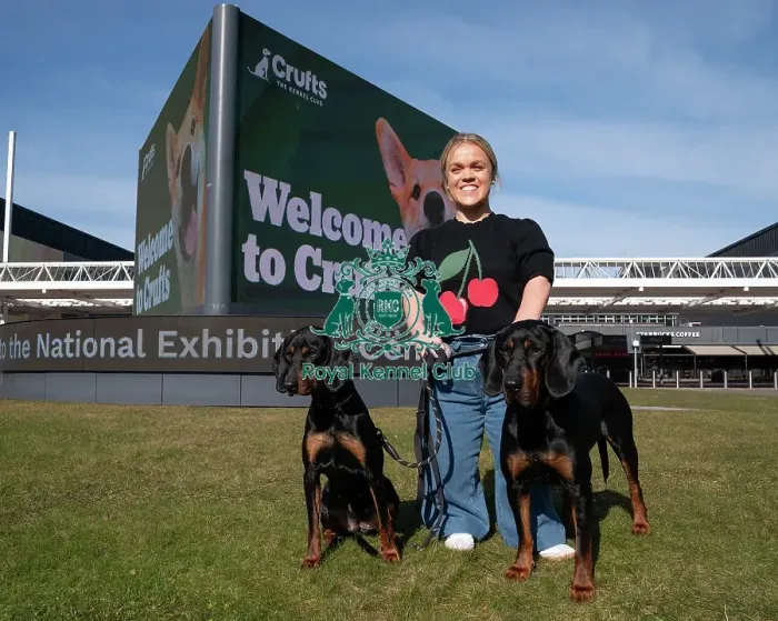 Framed Print : Paralympian Ellie Simmonds OBE with Polish Hunting Dogs Bojar and Pippa at the launch of Crufts 2025 Framed Print : Paralympian Ellie Simmonds OBE with Polish Hunting Dogs Bojar and Pippa at the launch of Crufts 2025