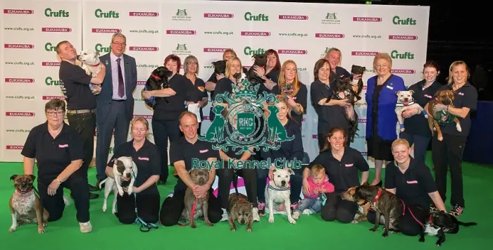 Framed Print : Photo Call The kennel Club handing over a cheque to the East Anglian Staffordshire