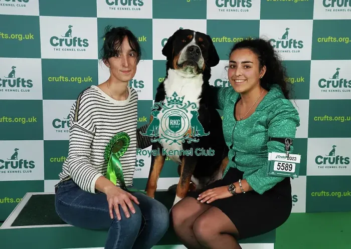 Framed Print : Sorignet Stephanie and Tansi Ylane from France with Mook, a Great Swiss Mountain Dog, which was the Best of Breed winner today (Friday 10. 03. 23), the second day of Crufts 2023, at the NEC Birmingham Framed Print : Sorignet Stephanie and Tansi Ylane from France with Mook, a Great Swiss Mountain Dog, which was the Best of Breed winner today (Friday 10. 03. 23), the second day of Crufts 2023, at the NEC Birmingham