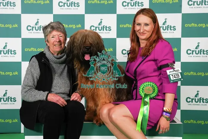 Framed Print : Toni Wescott-Smith and Pat Hartwell from Wokingham with Maisie, a Briard, which was the Best of Breed winner today (Friday 10. 03. 23), the second day of Crufts 2023, at the NEC Birmingham Framed Print : Toni Wescott-Smith and Pat Hartwell from Wokingham with Maisie, a Briard, which was the Best of Breed winner today (Friday 10. 03. 23), the second day of Crufts 2023, at the NEC Birmingham