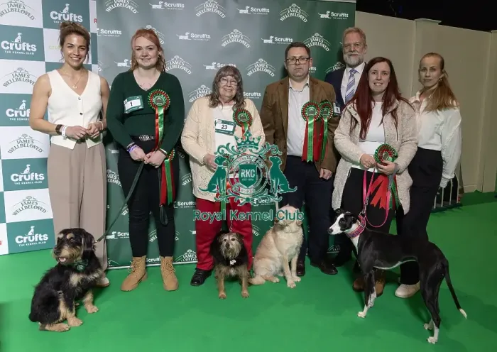 Framed Print : Winner of Scruffts Bex Hall with Lola and Judge Gemma Atkinson and the finalists today (Saturday 08 / 03 / 25) Framed Print : Winner of Scruffts Bex Hall with Lola and Judge Gemma Atkinson and the finalists today (Saturday 08 / 03 / 25)