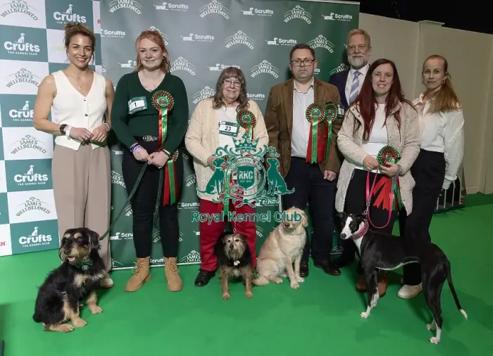 Framed Print : Winner of Scruffts Bex Hall with Lola and Judge Gemma Atkinson and the finalists today (Saturday 08 / 03 / 25) Framed Print : Winner of Scruffts Bex Hall with Lola and Judge Gemma Atkinson and the finalists today (Saturday 08 / 03 / 25)