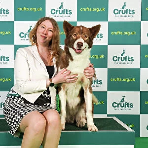 Alanna Blaney from Worksop with Jess, a Greenland Dog, which was the Best of Breed winner today (Friday 10. 03. 23), the second day of Crufts 2023, at the NEC Birmingham