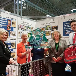 The French Bulldog Club being awarded the Best Discover Dogs Stand for the Utility Group at Crufts on Sunday 10th March 2024 by Alison Scutcher, Nicky Ackerley-Kemp (Directors at The Kennel Club) and Ricky Furnell from Royal Canin The French Bulldog Club being awarded the Best Discover Dogs Stand for the Utility Group at Crufts on Sunday 10th March 2024 by Alison Scutcher, Nicky Ackerley-Kemp (Directors at The Kennel Club) and Ricky Furnell from Royal Canin