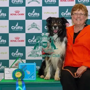 Obedience Reserve Champion (Dog), Carolyn with her Border Collie Luca