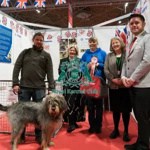The Otterhound Club being awarded the Best Discover Dogs Stand for the Hound Group at Crufts on Sunday 10th March 2024 by Alison Scutcher, Nicky Ackerley-Kemp (Directors at The Kennel Club) and Ricky Furnell from Royal Canin The Otterhound Club being awarded the Best Discover Dogs Stand for the Hound Group at Crufts on Sunday 10th March 2024 by Alison Scutcher, Nicky Ackerley-Kemp (Directors at The Kennel Club) and Ricky Furnell from Royal Canin