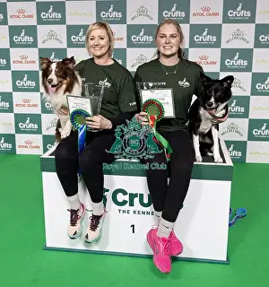 Second Place Prints: Agility Champions Large Final Runner up Kayleigh Hewit with Manicjax Summer like a sauna