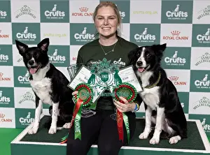 Naarah Cuddy Prints: Agility Champions Large Final Winner Naarah Cuddy with Runbye go Bananas and Dark Pleasure