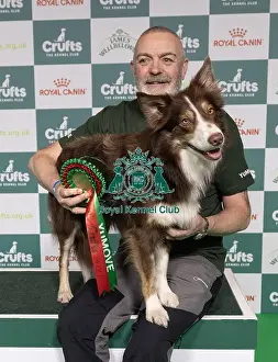 Agility Crufts Novice Cup Final Prints: Agility Crufts Novice Cup Final - LargeOverall winner Mark Douglas with Montana Fly Guy