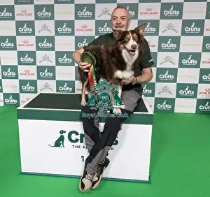 Agility Crufts Novice Cup Final - LargeOverall winner Mark Douglas with Montana Fly Guy