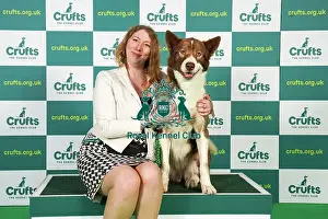 Alanna Blaney from Worksop with Jess, a Greenland Dog, which was the Best of Breed winner today (Friday 10. 03. 23), the second day of Crufts 2023, at the NEC Birmingham
