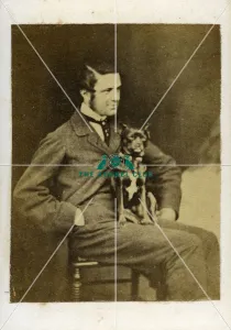 CDV Manchester Terrier Man hand in pocket 1860