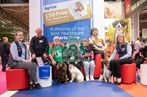 Cocker and English Springer Spaniel Rescue with staff from Agria