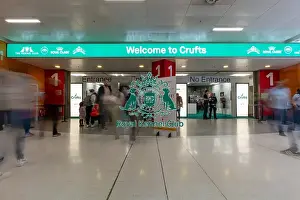 Crowd Prints: Crowd arriving in the NEC halls at Crufts