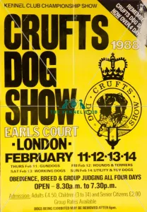 Crufts Dog Show poster 1988 Crufts Dog Show poster 1988