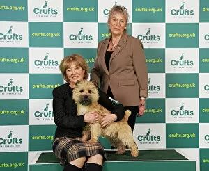 Trending: Elizabeth Theodorson and Merril Schmitt from Canada with Danny, a Cairn Terrier