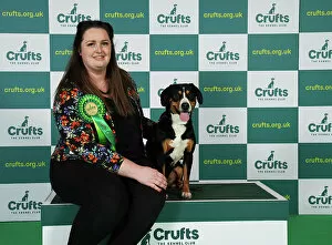 Official photos from Crufts 2023: Emily English from Derby with Betty, an Entlebucher Mountain Dog