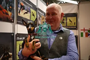 Crufts 2025 Discover Dogs Prints: English Toy Terrier and owner