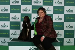 Editor's Picks: Gretel Osborn from Aylesbury with Esther, a Field Spaniel, which was the Best of Breed winner