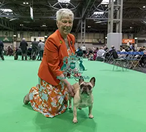 Jackie Mavro-Micaelis with Nono a French Bulldog who was competing today (Friday 07/03/25)