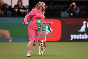 Linda and Pam Havard from Spalding with Tiana, a Beagle, which was the Best of Breed winner today (Saturday 11. 03. 23), the third day of Crufts 2023, at the NEC Birmingham