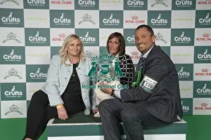 Bulldog Prints: Liza Handley, Stu Lowthian and Deb Lowthian from Staffordshire with Charlie