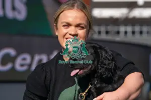 Paralympian Ellie Simmonds with Cocker Spaniel puppy Kipling at the launch of Crufts 2025