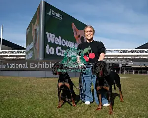 Paralympian Ellie Simmonds OBE with Polish Hunting Dogs Bojar and Pippa at the launch of Crufts 2025