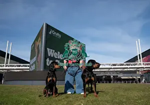 Paralympian Ellie Simmonds OBE with Polish Hunting Dogs Bojar and Pippa at the launch of Crufts 2025