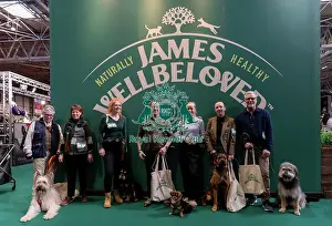 Scruffts Prints: Photocall with Scrufft's semi finalists on the James Wellbeloved stand Golden Oldie Crossbreed Karen Cook