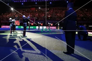 Picture shows Royal Marines Band as they open the Best in Show final today (Sunday 08 Picture shows Royal Marines Band as they open the Best in Show final today (Sunday 08