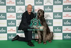 Irish Wolfhound Prints: Roger Tebbutt from Angelesey, with Tozie