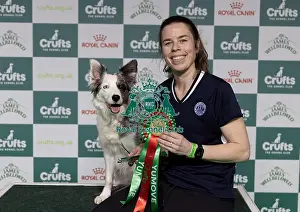 Border Collie Prints: Winner of the International Invitational Large Agility Final Perry Dewitt from the USA with Genuine