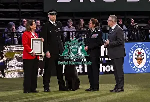 Winner of the Police Dog Team Operational & humanitarian Action of the Year Award Toby Spires with Tsar