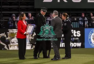 Pippa Mills Prints: Winner of the Police Dog Team Operational & humanitarian Action of the Year Award Toby Spires with Tsar