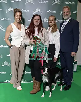 Scruffts Prints: Winner of Scruffts 2025 Bex Hall with Lola and Judge Gemma Atkinson (Saturday 08/03/25)